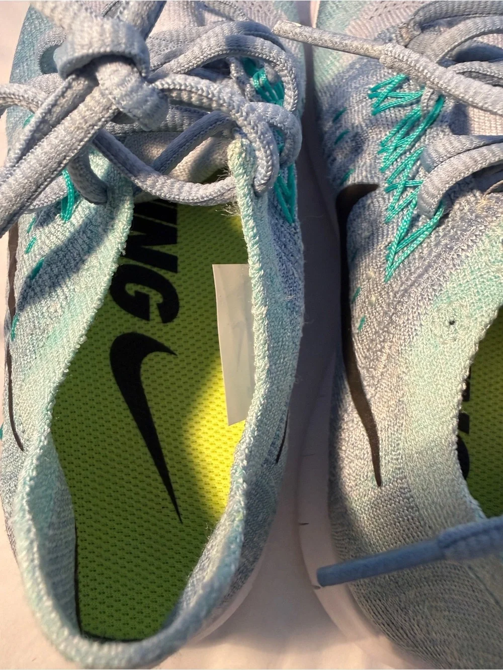 Nike- Flyknit Women’s Running Shoes - Cyan Blue-Sz 6